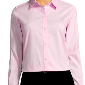 Pink Long Sleeve Wrinkle Free Shirt